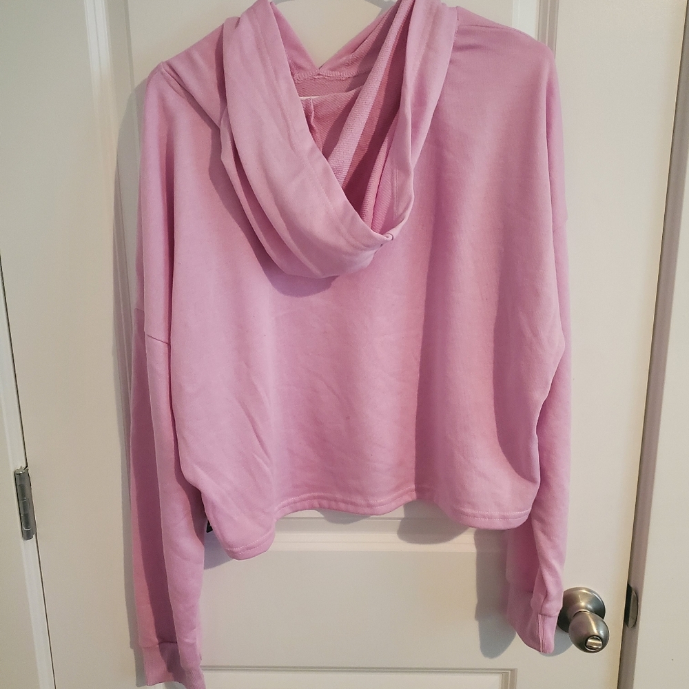 Bebe Sport Womens Nailhead PO Hoodie - Pink Cloud - Picture 2 of 5